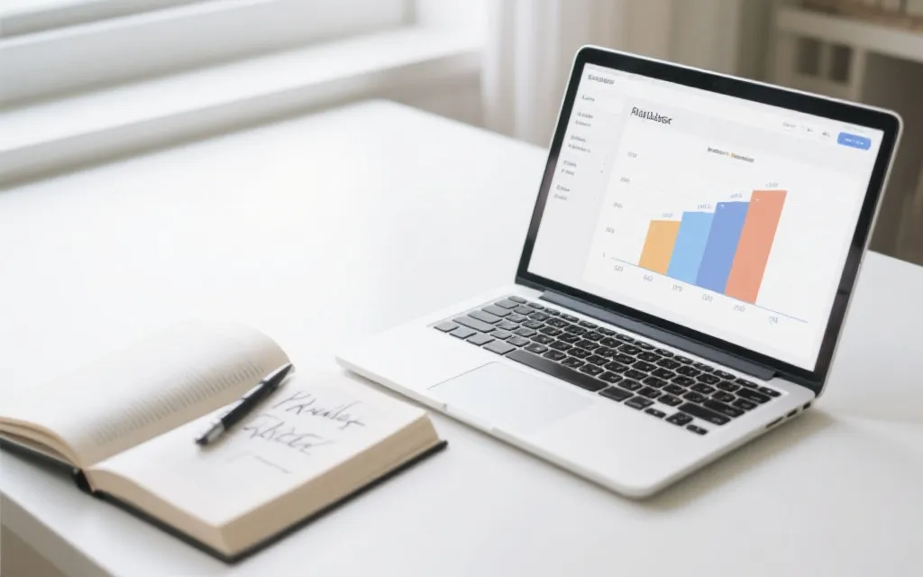 网页目录与数据图表的阅读场景，象征筛选信息与理性判断