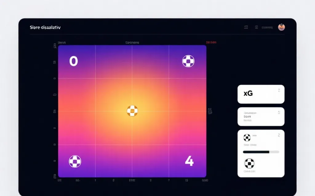 比分概率网格可视化示意：以热力图展示0-4球范围内的概率分布